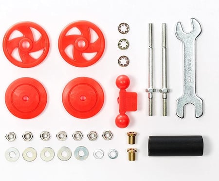 Large Diameter Stabilizer Head Set (17mm) Red | موازنات بقطر كبير (17مم) مع بكرات 19مم بلون أحمر