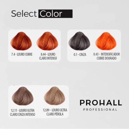 صبغة الشعر  Select Color Prohall البرازيليه لونِ أشقر ذهبي رمادي فاتح  رقم 8.13 حجم 50 مل