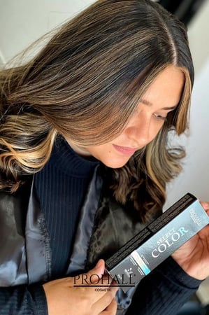 صبغة الشعر  Select Color Prohall البرازيليه لونِ أشقر بني ناعم فاتح جدا رقم 9.07 حجم 50 مل