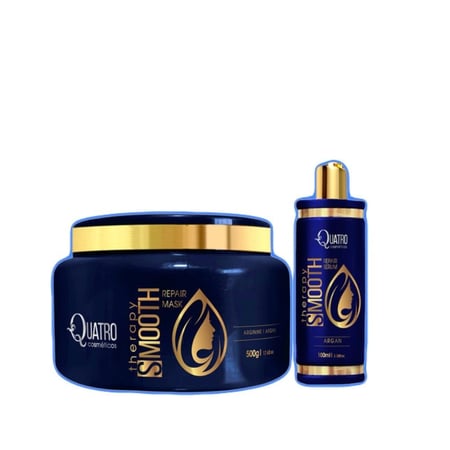 ماسك وسيروم العنايه سموث ثيرابي البرازيلي للعناية بالشعر المعالج وغير المعالج