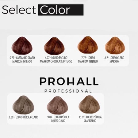صبغة الشعر  Select Color Prohall البرازيليه لونِ أشقر فاتح جدا رقم 9.0 حجم 50 مل