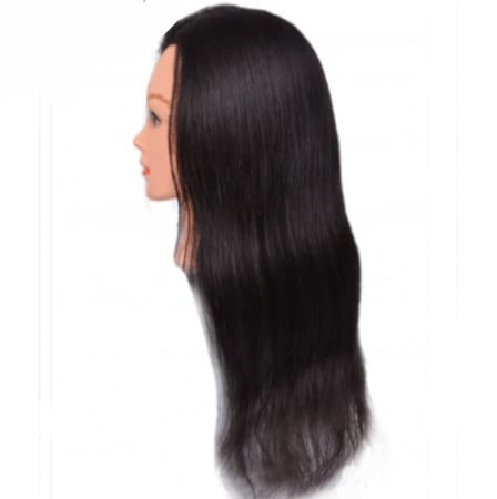 مانيكان شعر طبيعي يتحمل الحراره والصبغات اصلي 100٪