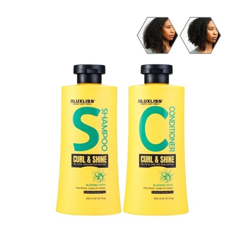 شامبو وبلسم لوكسليس للشعر الكيرلي حجم 300 مل