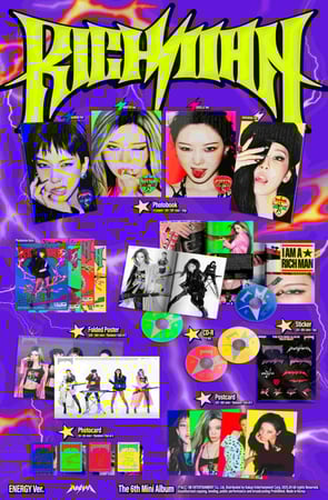 PRE-ORDER) aespa - [RICH MAN] 6th Mini Album ENERGY RANDOM Version