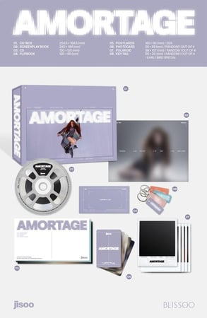PRE-ORDER) JISOO - [AMORTAGE] Mini Album EXCLUSIVE Edition 2 Version SET