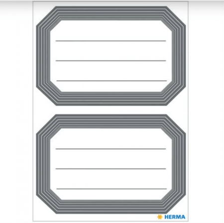 ستيكر , اتيكيت , 3  اوراق , لون رمادي