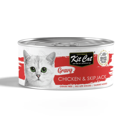 كت كات طعام رطب للقطط بنكهة الدجاجو التونة الوثابة بالمرق 70غ