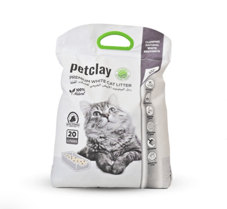 بت كلاي بنتونيت الأبيض برائحة القهوة رمل طيني للقطط20 لتر
