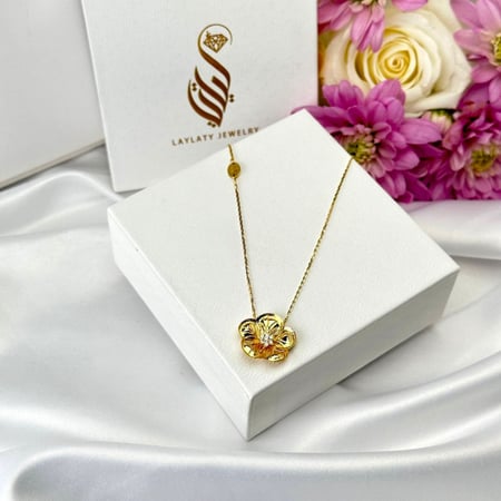 عقد مايو زهرة الزعرور ذهب عيار21