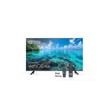 شاشة جنرال سوبريم 65 بوصه، فائقة الدقة (4K-UHD)، سمارت، نظام ويب او اس، ريموت ذكي GS65WOST