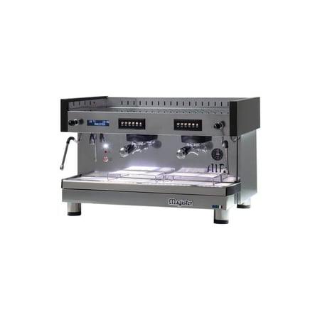 ماكينة اسبريسو شبه أوتوماتيكية بعدد 2 رؤوس من ماجيستير الفا بشاشة عرض ES100-ALFA