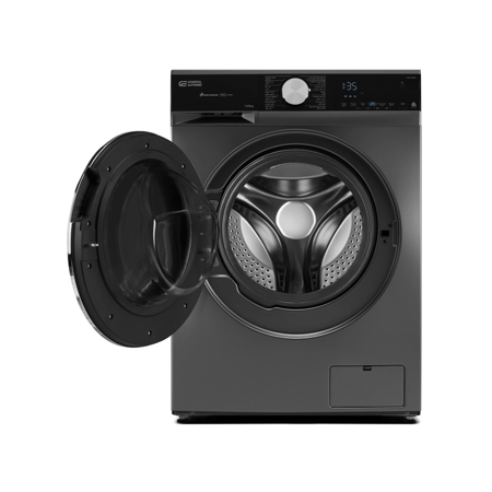 غسالة جنرال سوبريم تعبئة أمامية 10.5 كجم غسيل / 7 كجم تنشيف إنفيرتر ،فضي غامق, GSFLA1057DM