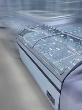 فريزر بانكول مقوس سحاب أفقي زجاج 1,5 متر 500 لتر موديل 500  SD-500BY