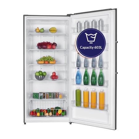 فريزر ارو 21.2 قدم 600 لتر استيل موديل امريكي عمودي RO-770VNF