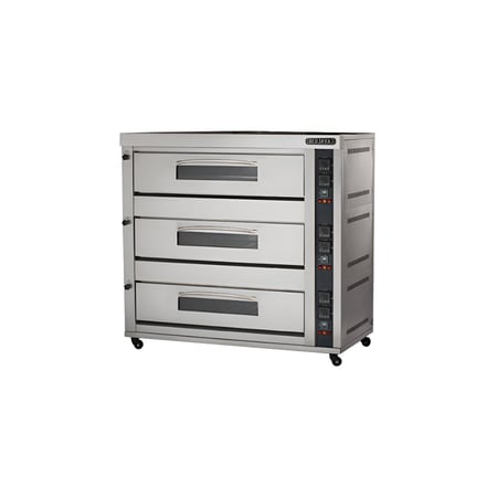 فرن بيتزا 3 دور ستيل ماليزي 400C ارضية حجر E20KW3PRM