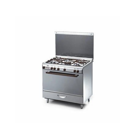 موقد طبخ غاز كريازي مقاس 90*60 سم 5 شعلات شواية امان كامل ستيل - موديل KZ9600SM/2