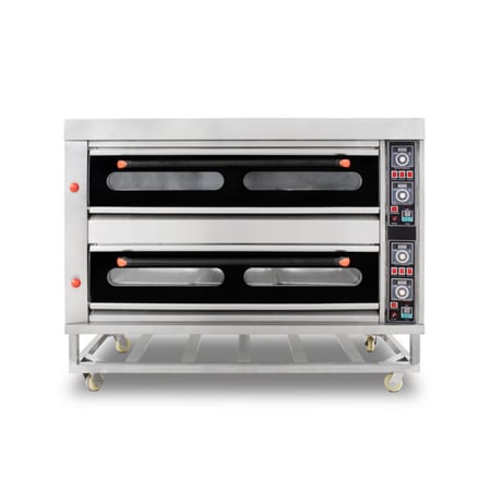 فرن غاز طابقين يون كيو 143x90x177 سم 6 صواني 668