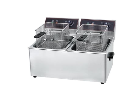 قلاية بطاطس كهرباء مزدوجة 16 لتر HEF-8L-2 احترافية