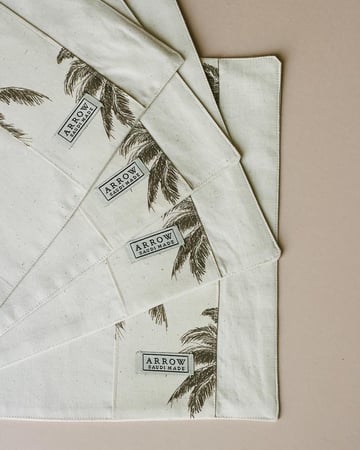 طقم من 4 مفرش النخيل للأطباق (مجموعة باسقات)