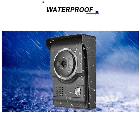 طقم الاتصال الداخلي للباب  TFT-LCD شاشة ملونة مع كاميرا دعم رؤية ليلية مقاومة للماء