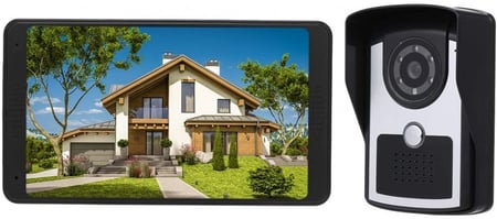 نظام الاتصال الداخلي للهاتف الذكي TFT LCD اللاسلكي بباب الفيديو الذكي من Tooart كاميرا جرس باب سلكية 1000TVL