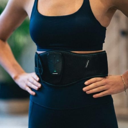 حزام لنحت وتشكيل عضلات البطن وأسفل الظهر، بالإضافة إلى برامج تدليك للظهر - Compex Corebelt 5 0