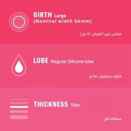 Durex ديوركس كوندوم واقي ذكري - رقيق - 3 قطع