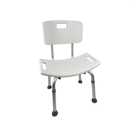 كرسي للاستحمام مع ساند للظهر