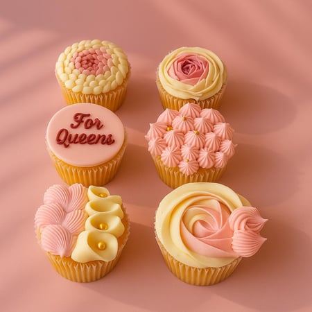 كب كيك الورد