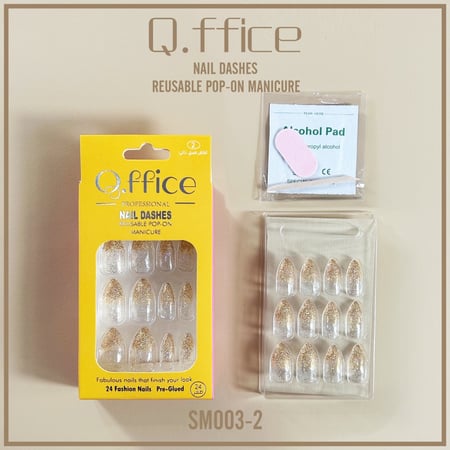 اظافر لاصقه قلتر ذهبي