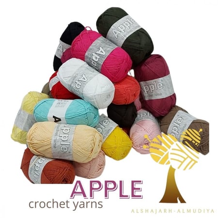 apple-crochet yarns - قطن التفاح