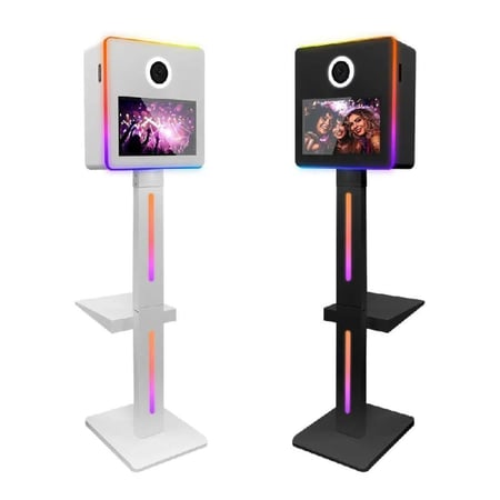 جهاز فوتوبوث بشاشة لمس بحجم 15.6 بوصة مع ستاند للطابعة