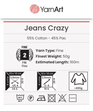 يارن آرت جينز كريزي 8201