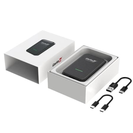 قطعة Carlinkit لتحويل خاصية الكار بلاي السلكي الى كار بلاي لاسلكي - موديل U2W Plus