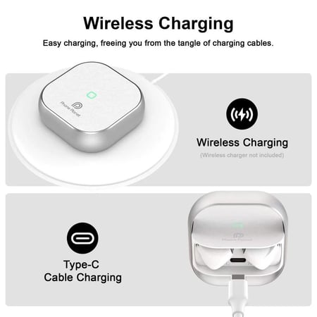 سماعة Airpods دبل بلوتوث ( ربل وبدون ربل ) وتدعم الشحن اللاسلكي من فون بلانت