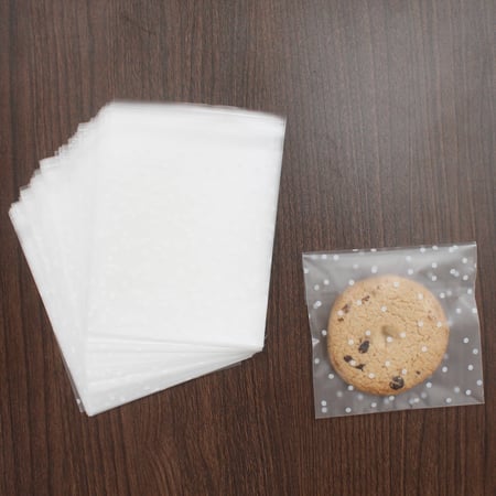 أكياس تغليف كوكيز شفافة - تصاميم متنوعة بعبارات وزخارف أنيقة