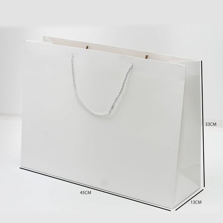 أكياس تسوق ورقية لون أبيض