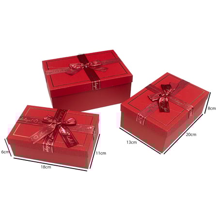 طقم علب هدايا 3 حبات بعدة ألوان