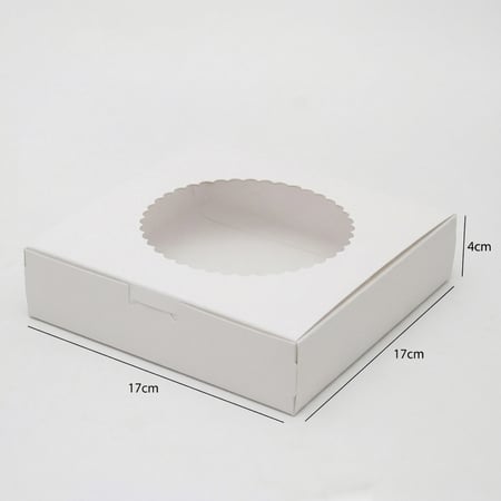 علب ورقية بنافذة شفافة