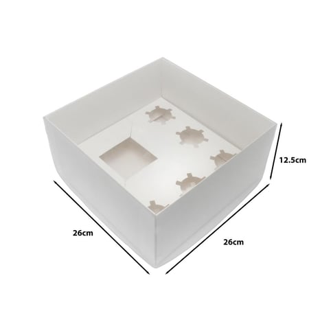 علبة ورقية للتورتة والكب كيك
