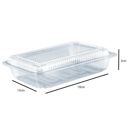 علب بلاستيك بغطاء متصل