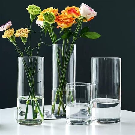 فازات زجاجية  10*40سم سادة