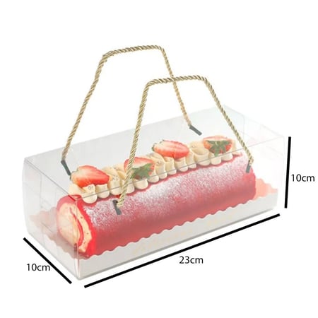 علب كيك بلاستيك شفافة