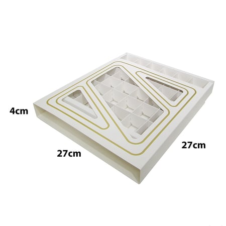 علب شوكولاته مقسمة ورقيةبعدة الوان(36 فتحة)