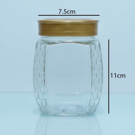 برطمان زجاجي مزخرف بخلايا نحل