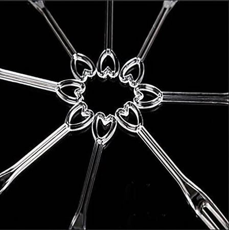 تغريسات شفافة لتزيين المشروبات والحلويات على شكل قلب