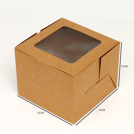 علب كيك وحلويات بنافذة شفافة