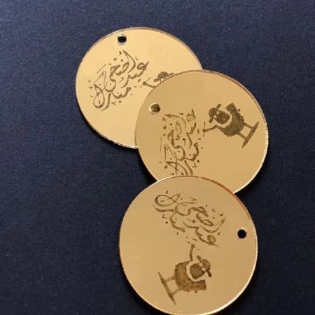 طباعه لوقو اكريليك ذهبي