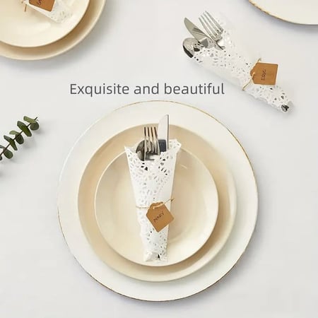 ورق دانتيل دائري صغير