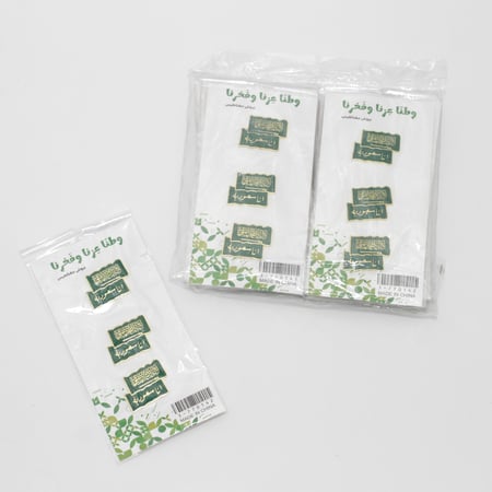 بروش مغناطيسي اليوم الوطني – علم السعودية مع عبارة أنا سعودية